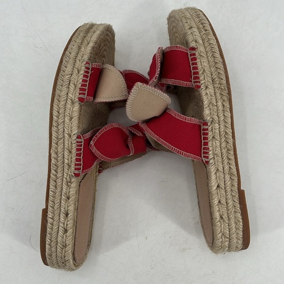 Loeffler Randall Daisy Two Bow Espadrille Sandal in Bright Red - Size 39 - Picture 7 of 9